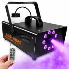 1500W FOG MACHINE WITH TIMER REMOTE CONTROL 9 LED LIGHTS 2.5L TANK HALLOWEEN DJ