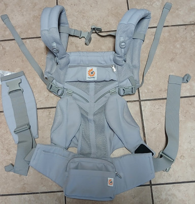 New Never Used Out Of Box Ergobaby Omni 360 Cool Air Baby Carrier - Pearl Grey