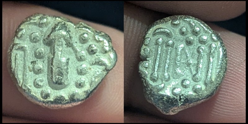 Ancient India Indo Sasanian Type Gadhaya DYNASTY KING PORTRAIT RARE COIN