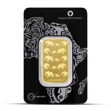 1 oz Rand Refinery Elephant Gold Bar (Black Assay) 4827.78 per troy oz
