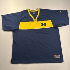 Vintage 90s NIKE TEAM Michigan Wolverines Warm Up Basketball Jersey Size 2XL