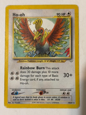 1X   Ho-Oh 18/64 Neo Revelation Non Holo WOTC Pokemon Hp