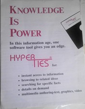 Hyperties by Cognetics Corporation Brosch&uuml;re. Hypertext- Multimedia-Softwaretool