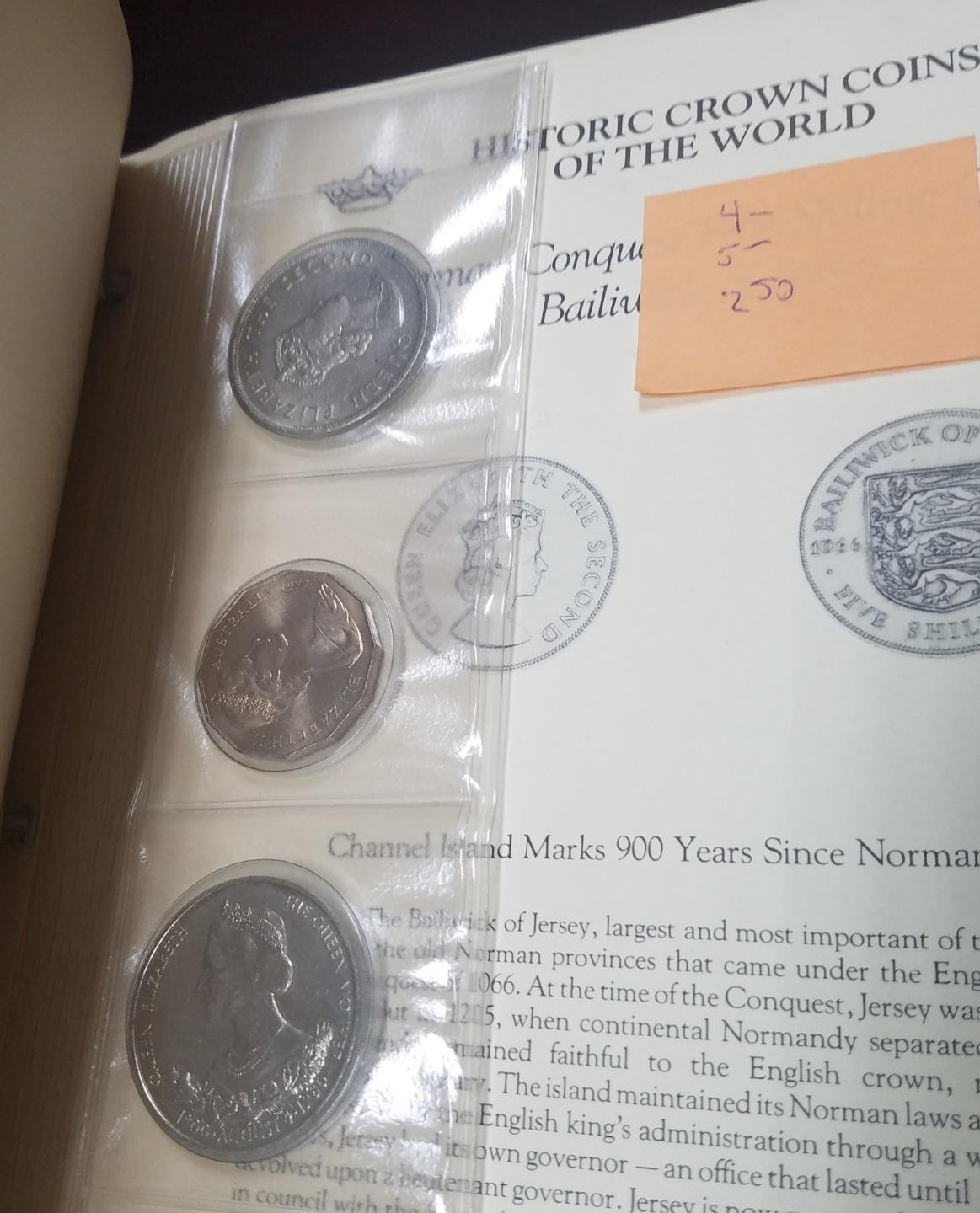 Historic Crown Coins of the World Collection | Catalog Value $250+ | In Binder