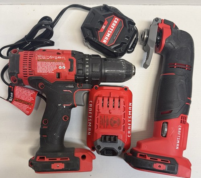 #ad Craftsman CMCD700 1 2 Drill amp; CMCE500 Oscillating Multi Tool W Battery amp; Charger $80.00