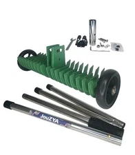 New Lawn Thatch Rake 15-Inch Steel Dethatching Tool Adjustable 0-15° Angle 