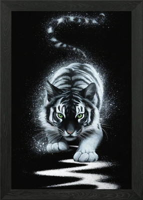 Tiger Erste Jagd Gerahmtes Wandbild Poster Leinwanddruck Bild