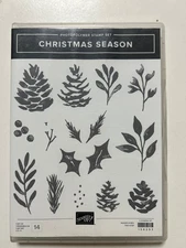 Stampin Up Christmas Season Stamps*Used*Free Shipping