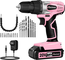 20V Cordless Drill Set for Home DIY & Beginner Projects - Lightweight Power Dril