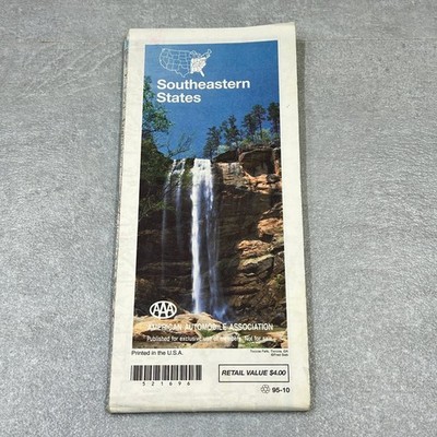 AAA Southeastern States Map 1996 Edition American Automobile Assoc