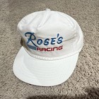Vintage NASCAR Rose's Racing Team Auto Racing White Embroidered Hat — photo 3