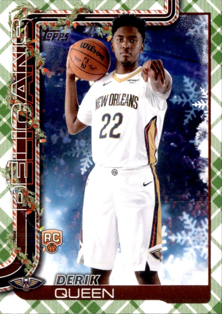 2025 Topps Holiday Plaid NBA - Derik Queen New Orleans Pelicans #H173 (RC)
