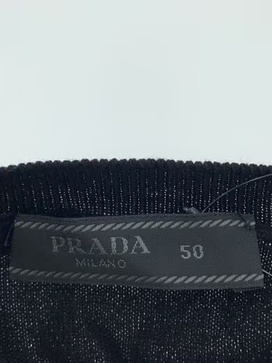 PRADA 2024 Autumn/Winter Long Sleeve Knit Sweater (Lightweight) Size 50 Wool Bla thumbnail 3