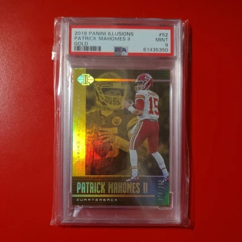 Patrick Mahomes II 2019 Panini Illusions Gold /399 PSA 9 Chiefs sp Mint