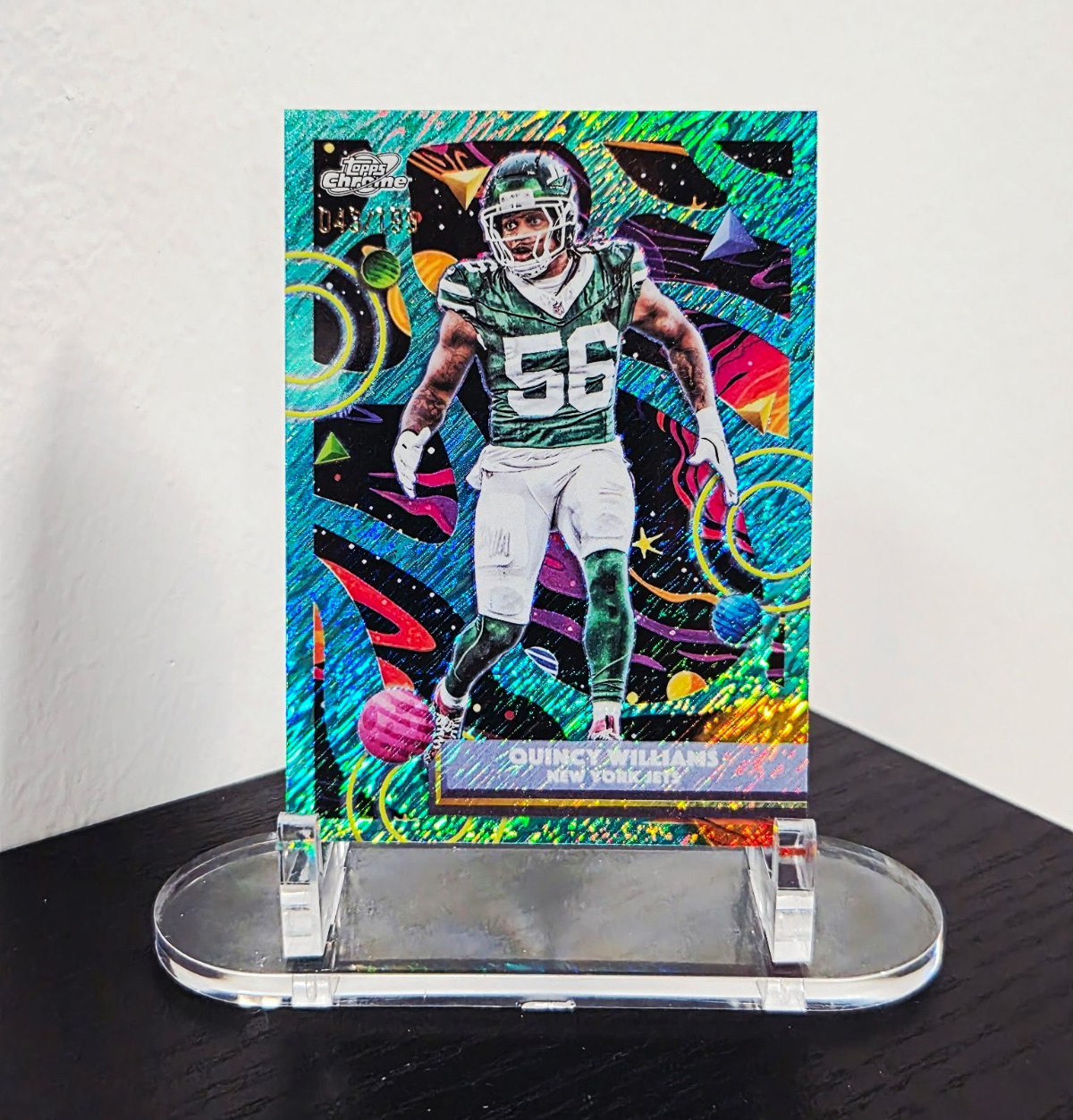 2025 Topps Cosmic Chrome Quincy Williams Aqua Equinox Refractor /199 #77 Jets