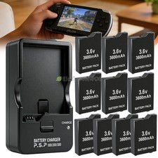 Replacement Battery for Sony PSP 2000 3000 Lite Slim 3600mAh 3.6V & AC Charger