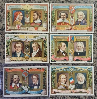Liebig Famous Poets Italian Set William Shakespeare Lord Byron