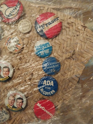 Vintage Political Pinback Button Lot 20+ Kennedy Truman McGovern, FDR