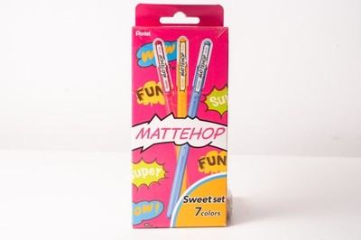 Pentel Arts Mattehop K110 Sweet Colours 1.0mm tip (Set mit 7 Stück)