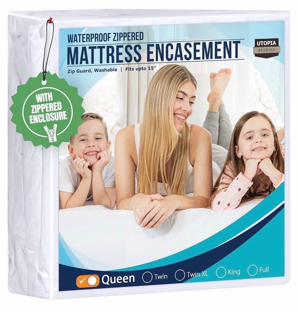 Utopia Bedding Mattress Protector Zippered Queen Size