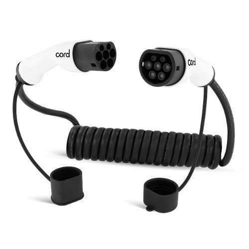 NEW Cord CRDCBL07M22KW EV Type 2 to Type 2 Charging Cable 7.5M - White/Black