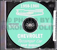 1958 1959 1960 Chevy Shop Manuell CD Impala El Camino Bel Air Biscayne Chevrolet