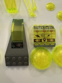 LEGO UFO Insectoids Parts Lot Trans Neon Green Panels Domes Stickers 6975 6979 