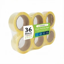 Clear Box Carton Sealing Packing Tape 1.88 Inch x 110 Yards 1.6 Mil 36 Rolls