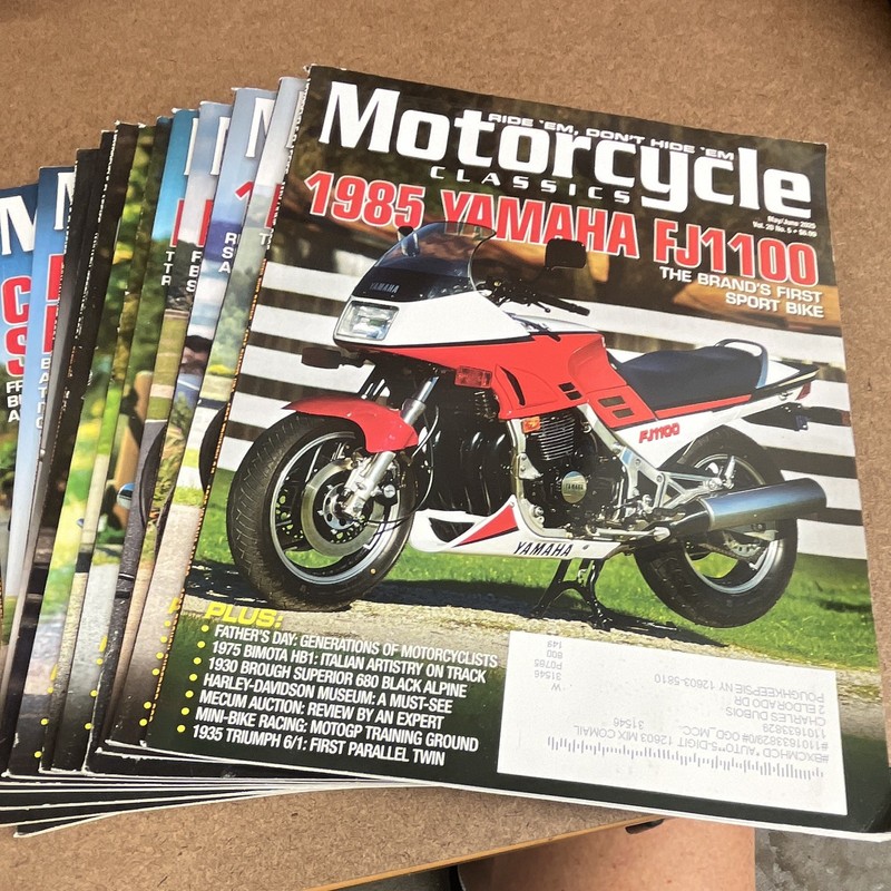 Motorcycle Classics magazines.  12 issues from 2021 thru 2025