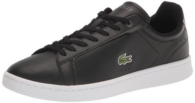 Lacoste  Mens Carnaby Pro Bl Leather Tonal Sneakers | Black/White | Authentic