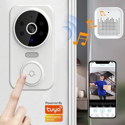 Tuya WiFi Wireless Security Camera Two Way Smart Video Doorbells Night Vision