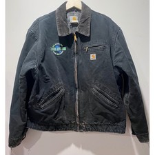 Vintage Carhartt J01 BLK Black Jacket size 50 100 Cotton Made In USA