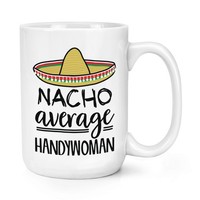 Nacho Durchschnitt Handywoman 426Ml Groß Becher Tasse Worlds Best Favourite Toll