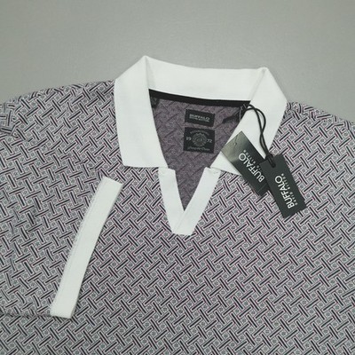 Buffalo David Bitton Johnny Collar Polo Men's Size XL Short Sleeve Sweater