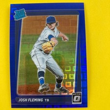 Josh Fleming 2021 Donruss Optic Blue Pandora Rated Rookie #92 62/99  Rays