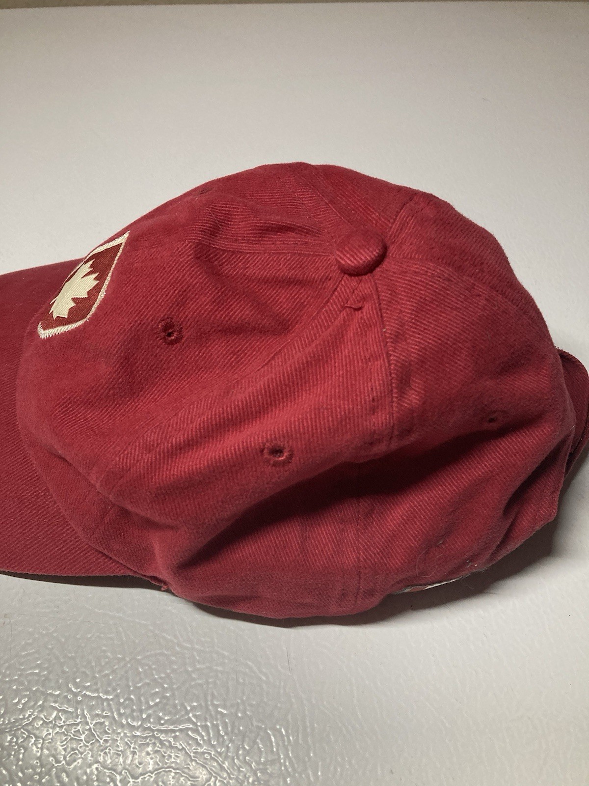 Canada Red Maple Leaf Patch & Flag Red Cotton Bas… - image 2