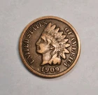 1909-S Indian Head Cent 1c Fine+ / VF Key Date