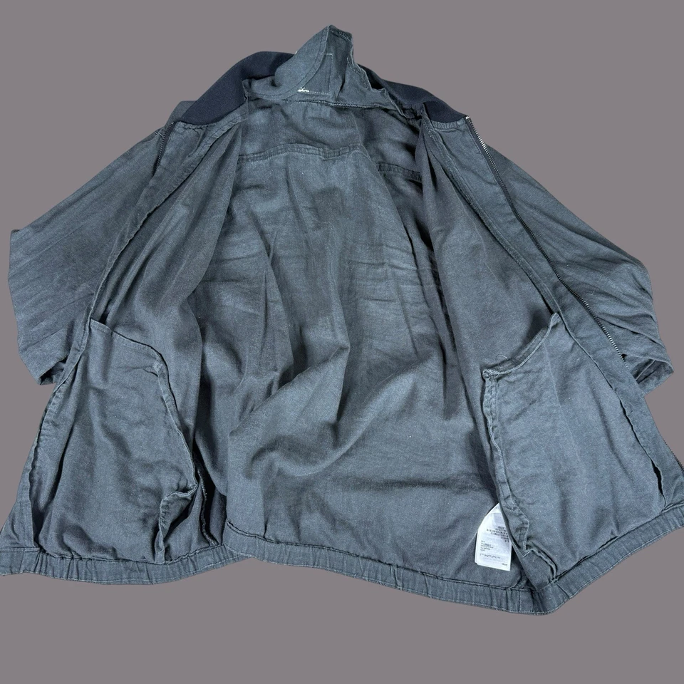 RVCA Jacket Men’s Large Gray linen BOMBER JACKET Summer Lightweight - Image 4 of 4