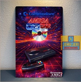 Amiga Cd 32 Vintage Video Game Console Ad Metal Poster - Sign - Size:20x30cm