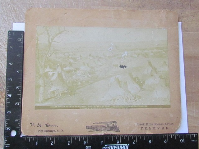1890's Pine Ridge Agency Hostile Indian Camp albumen photo by W. R ...