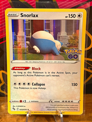 Pokémon TCG Pokémon GO Snorlax 055/078 Holo Rare EN
