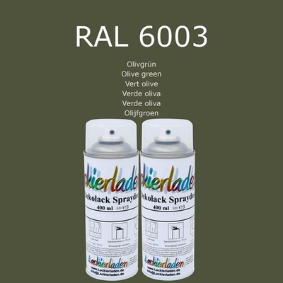 2 x Dekolack Spraydose 400 ml RAL 6003 Olivgrün Olive green Vert olive Verde oli