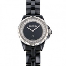 Chanel J12 H5235 Stainless Steel Ceramic Diamond 19.0mm Black Dial #YKW534