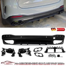 F&uuml;r Mercedes W167 GLE53 Style Heckdiffusor Diffusor Auspuffblende Schwarz Gl&auml;nz