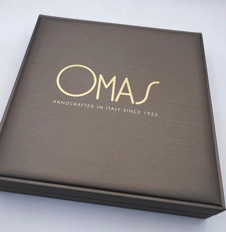 Pluma Estilográfica OMAS PARAGON MARRÓN ACRÍLICO Oro 14k SAMO Nueva en Caja NUEVO CONVERTIDOR Foto 2 de 4