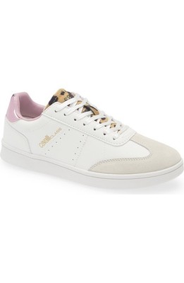 Roberto Cavalli Low Top Sneaker Women 7US 37EU Off White Pink Women New
