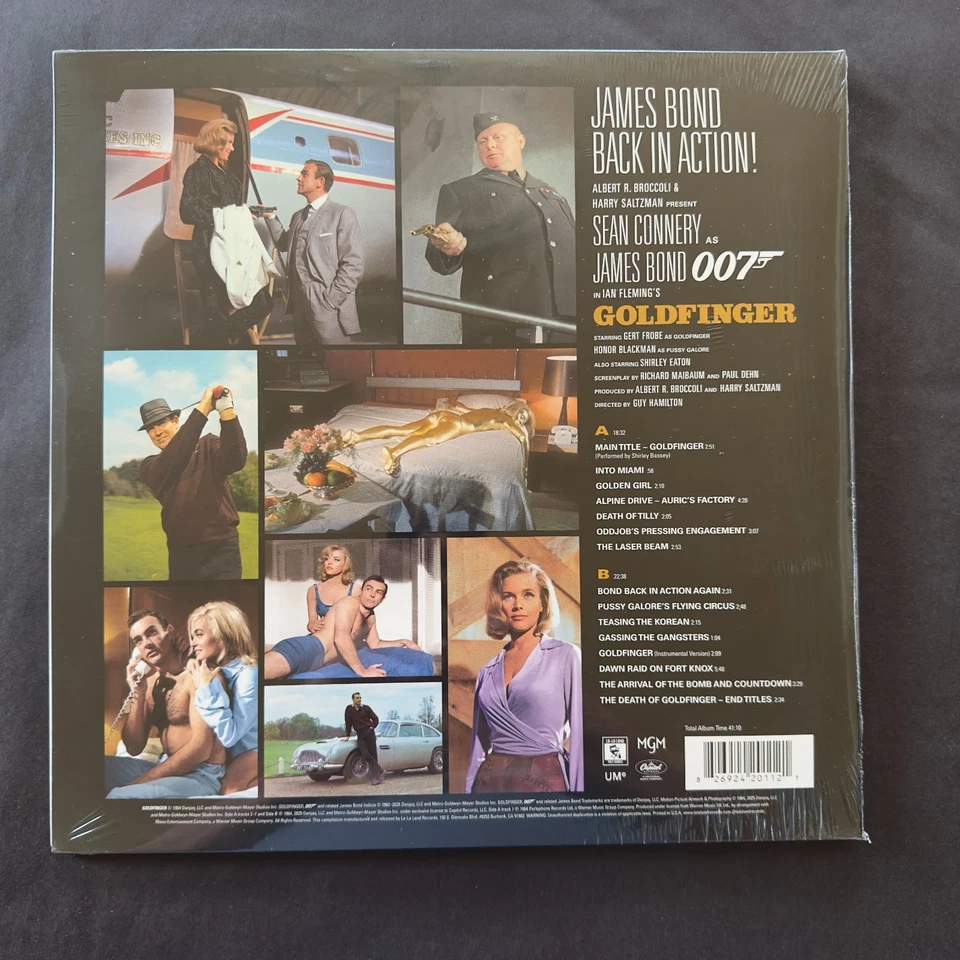 2025 JAMES BOND 007 GOLDFINGER OST EXCL GOLD BODY PAINT ED 1/300 LP SEALED HYPE - Image 3 of 4