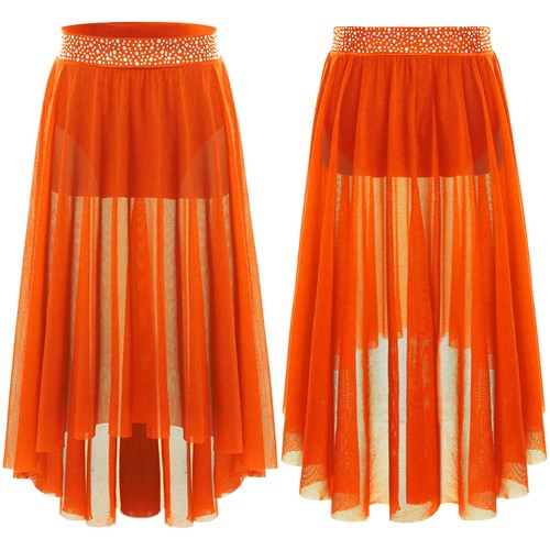 Kids Girls Dancewear Waistband Skirt Dance Outfit Gymnastics Modern Practice - Picture 79 of 93