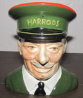 Harrods Department Store Green Doorman Figurine Porcelain Toby Mug Creamer Engla — photo 1