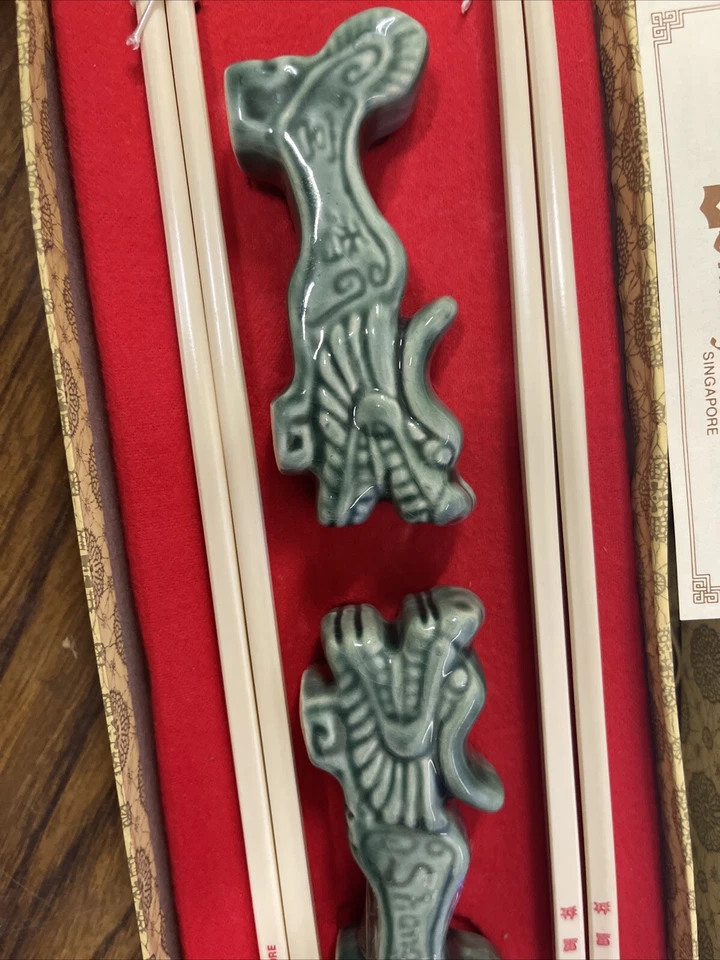 Редкий Shangri La Hotel Сингапур Палочка для Рубки Клейтан Керамика Дракон - Изображение 2 из 4